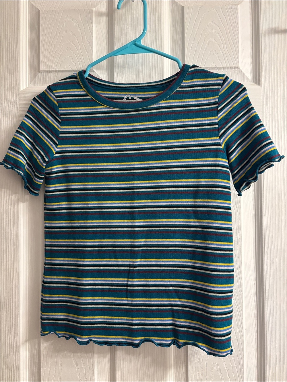 art class Teal Striped Short Sleeve Tee